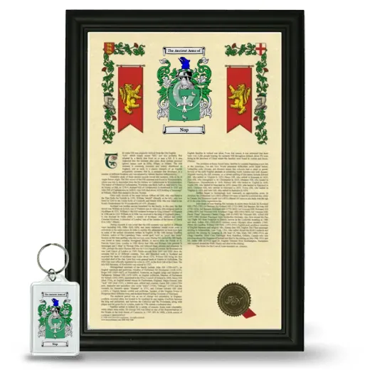 Nop Framed Armorial History and Keychain - Black
