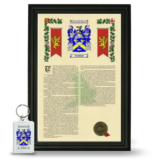 Northend Framed Armorial History and Keychain - Black