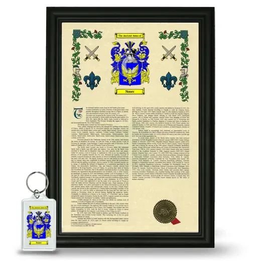 Nouer Framed Armorial History and Keychain - Black