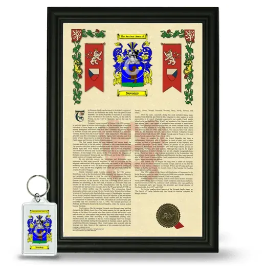 Novotny Framed Armorial History and Keychain - Black