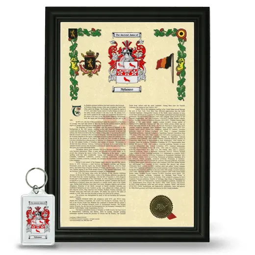 Nyhouse Framed Armorial History and Keychain - Black