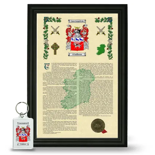O halloran Framed Armorial History and Keychain - Black