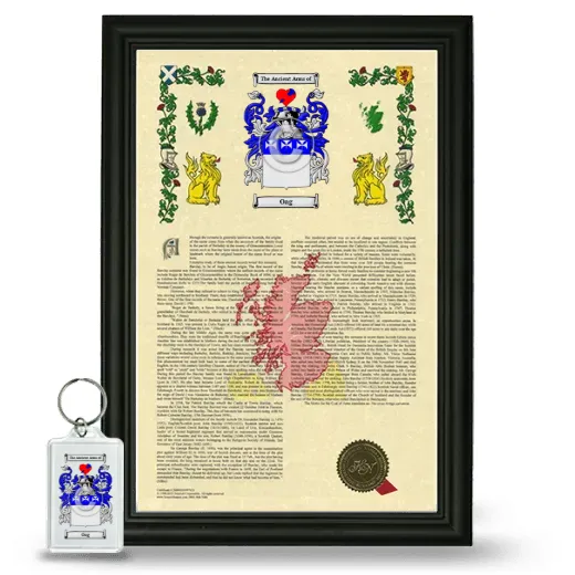 Oag Framed Armorial History and Keychain - Black
