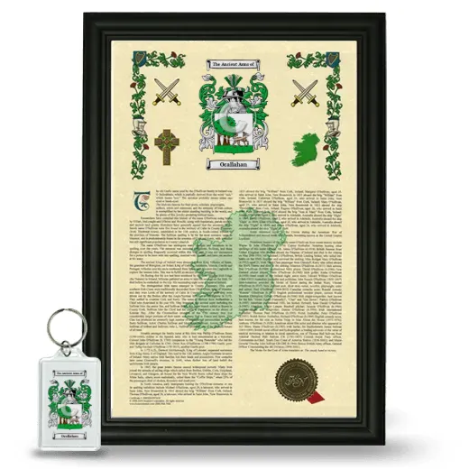 Ocallahan Framed Armorial History and Keychain - Black