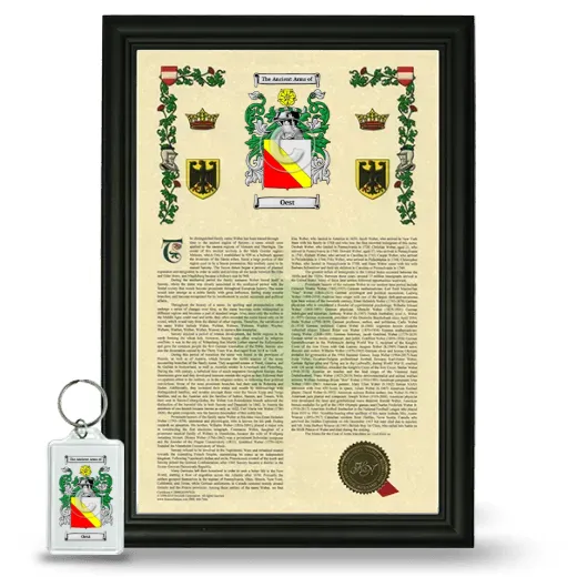 Oest Framed Armorial History and Keychain - Black