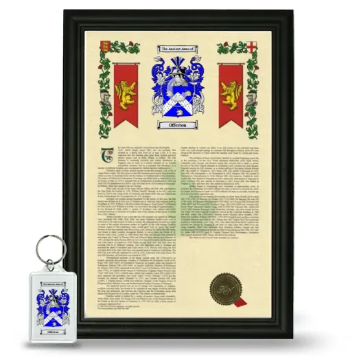 Offerton Framed Armorial History and Keychain - Black