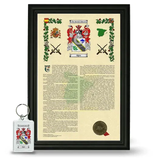 Ogea Framed Armorial History and Keychain - Black