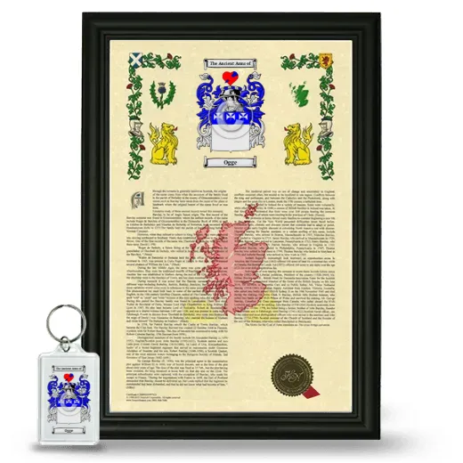 Ogge Framed Armorial History and Keychain - Black