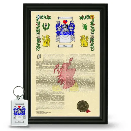 Okay Framed Armorial History and Keychain - Black