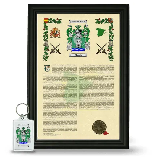 Okendo Framed Armorial History and Keychain - Black
