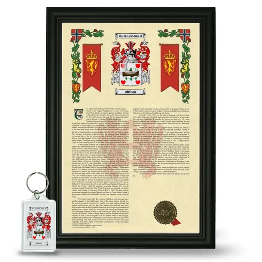 Olffson Framed Armorial History and Keychain - Black