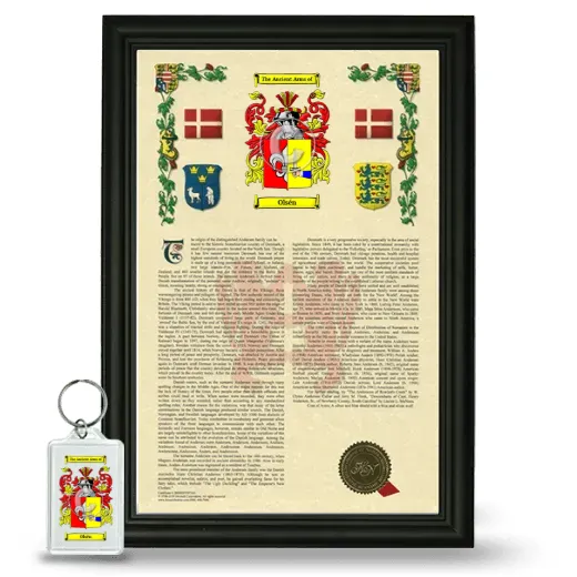 Olsén Framed Armorial History and Keychain - Black