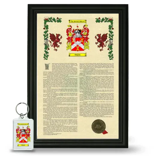 Onyon Framed Armorial History and Keychain - Black