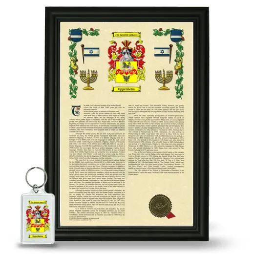 Oppenheim Framed Armorial History and Keychain - Black
