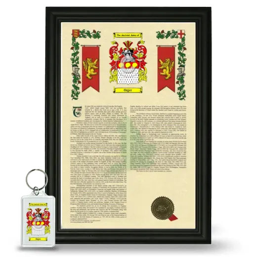 Orger Framed Armorial History and Keychain - Black