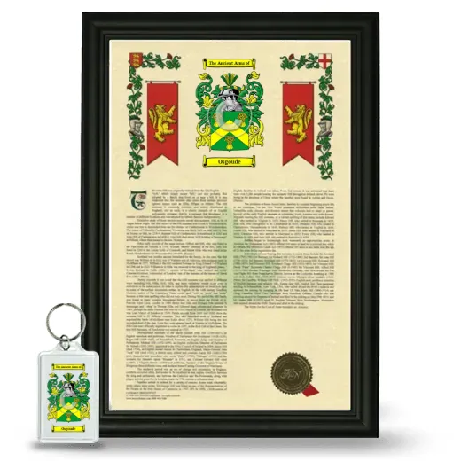 Osgoude Framed Armorial History and Keychain - Black
