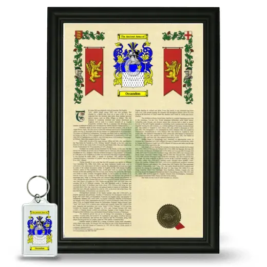Ossandon Framed Armorial History and Keychain - Black