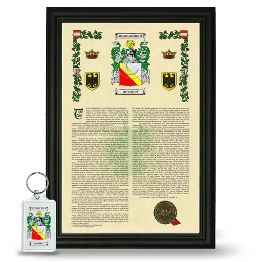 Ostendorf Framed Armorial History and Keychain - Black