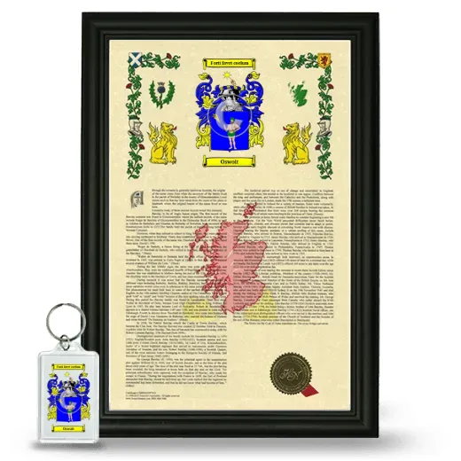 Oswoit Framed Armorial History and Keychain - Black