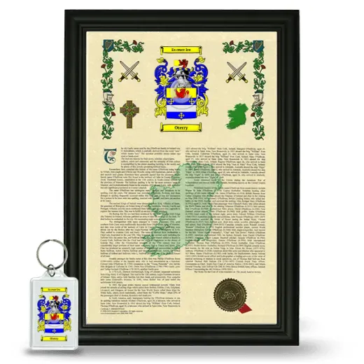 Oterry Framed Armorial History and Keychain - Black