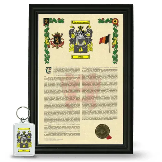 Otten Framed Armorial History and Keychain - Black