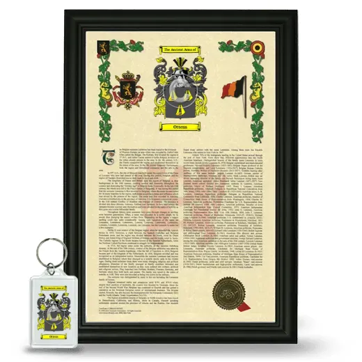 Ottens Framed Armorial History and Keychain - Black