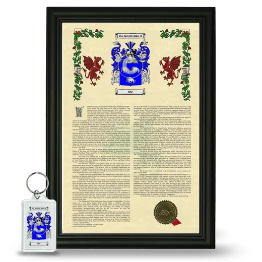 Ow Framed Armorial History and Keychain - Black