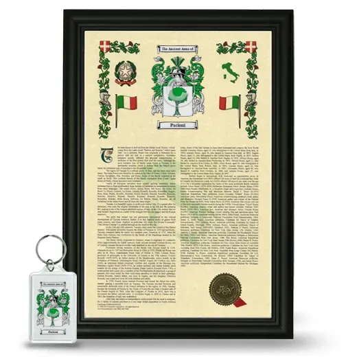 Pacioni Framed Armorial History and Keychain - Black