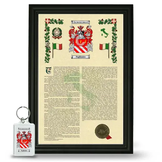 Paglionico Framed Armorial History and Keychain - Black