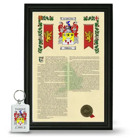 Pakinton Framed Armorial History and Keychain - Black