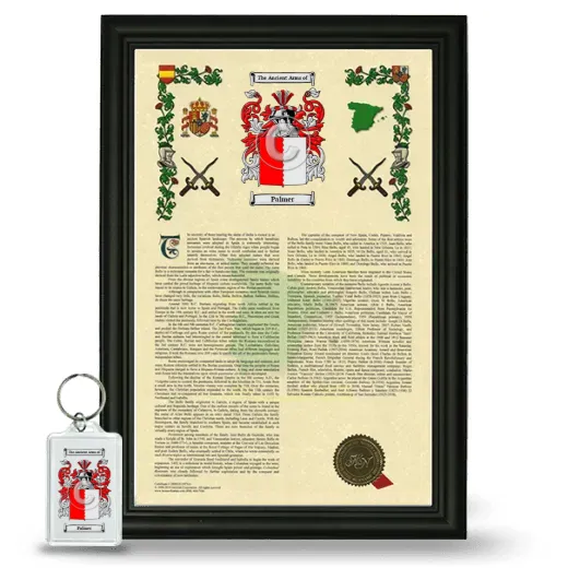 Palmer Framed Armorial History and Keychain - Black