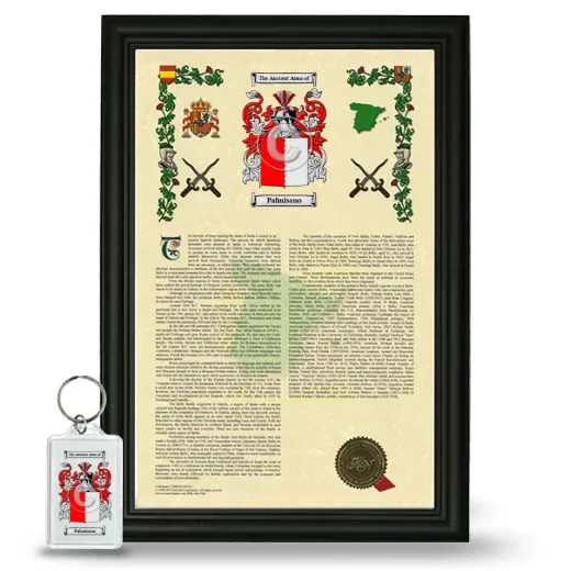 Palmisano Framed Armorial History and Keychain - Black