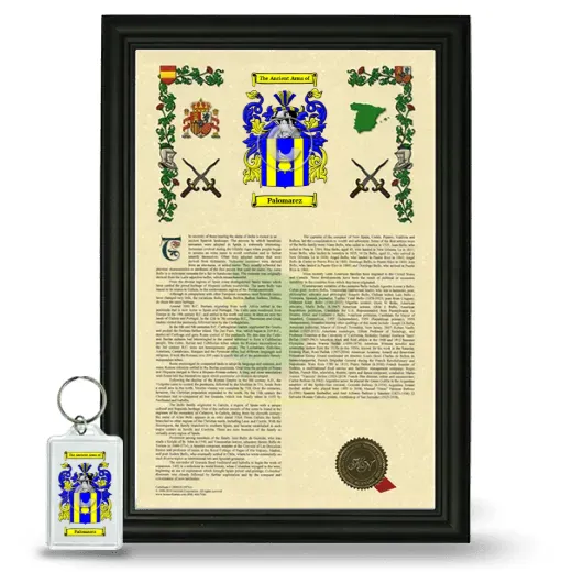 Palomarez Framed Armorial History and Keychain - Black