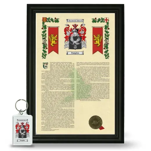 Pamplon Framed Armorial History and Keychain - Black