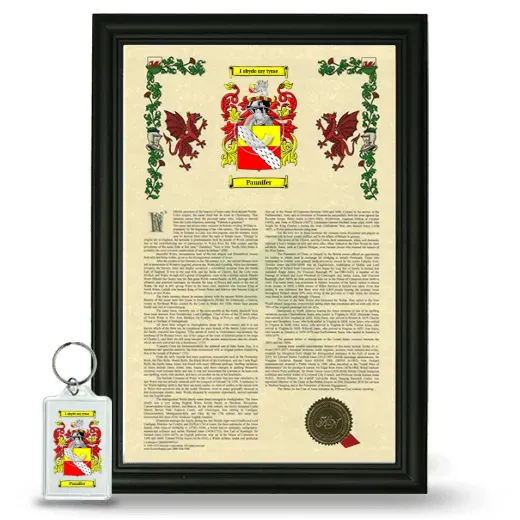 Pannifer Framed Armorial History and Keychain - Black