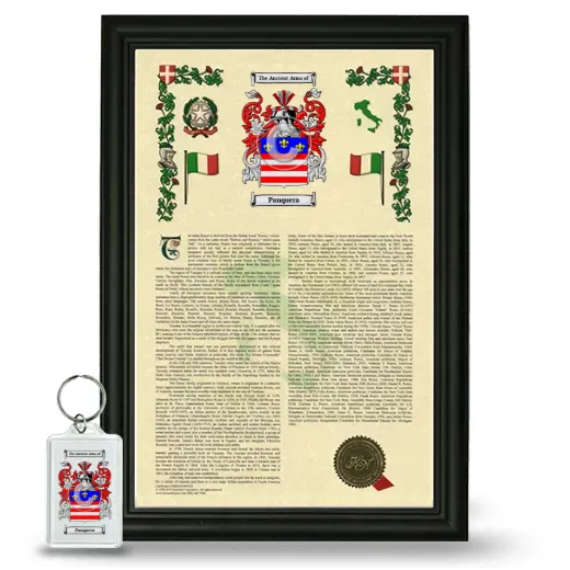 Panquera Framed Armorial History and Keychain - Black