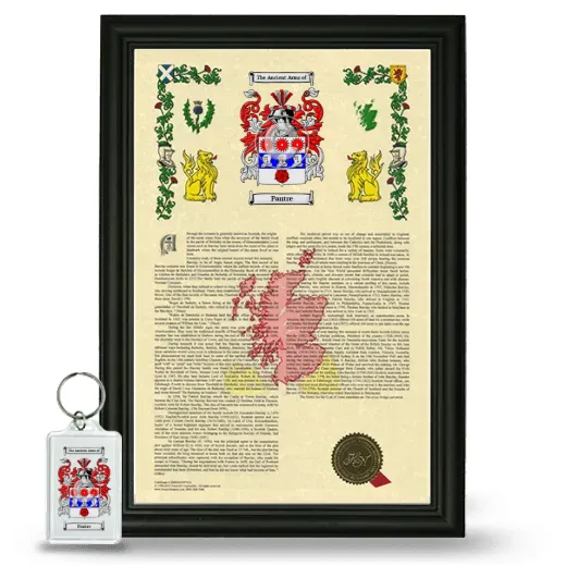 Pantre Framed Armorial History and Keychain - Black