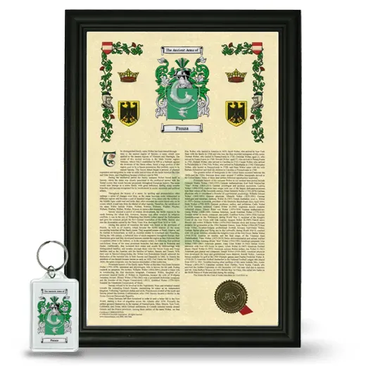 Panza Framed Armorial History and Keychain - Black