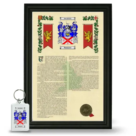 Parmater Framed Armorial History and Keychain - Black