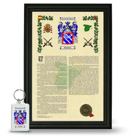 Pastrano Framed Armorial History and Keychain - Black