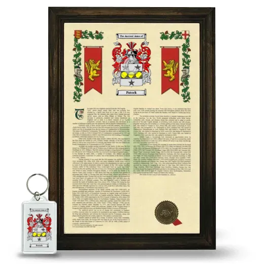 Patock Framed Armorial History and Keychain - Brown
