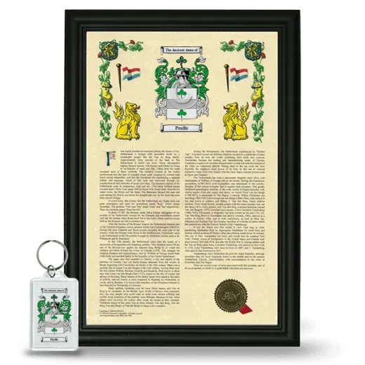 Paulis Framed Armorial History and Keychain - Black