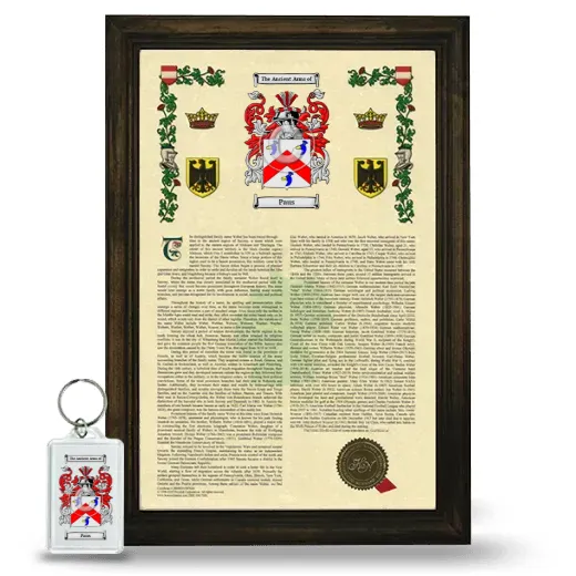 Paus Framed Armorial History and Keychain - Brown