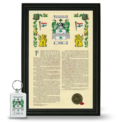 Pawlik Framed Armorial History and Keychain - Black