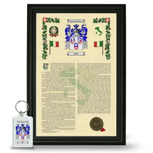 Pazo Framed Armorial History and Keychain - Black