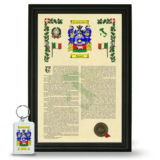 Pecorari Framed Armorial History and Keychain - Black