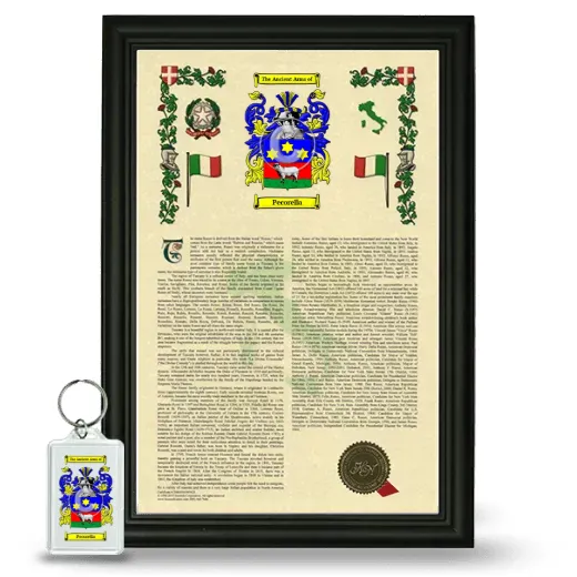 Pecorella Framed Armorial History and Keychain - Black