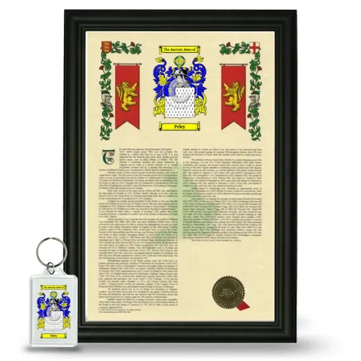 Peley Framed Armorial History and Keychain - Black