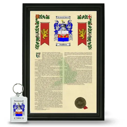 Pendleton Framed Armorial History and Keychain - Black