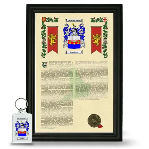 Penelton Framed Armorial History and Keychain - Black